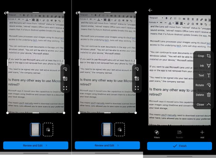 Microsoft Lens 在 iOS 和 Android 上已退役，將于 3 月 9 日停止服務(wù)